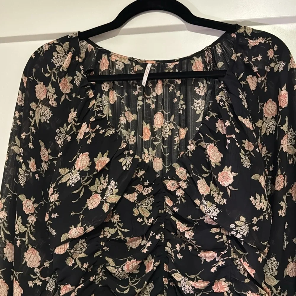 Free People Final Rose Long Sleeve Top
